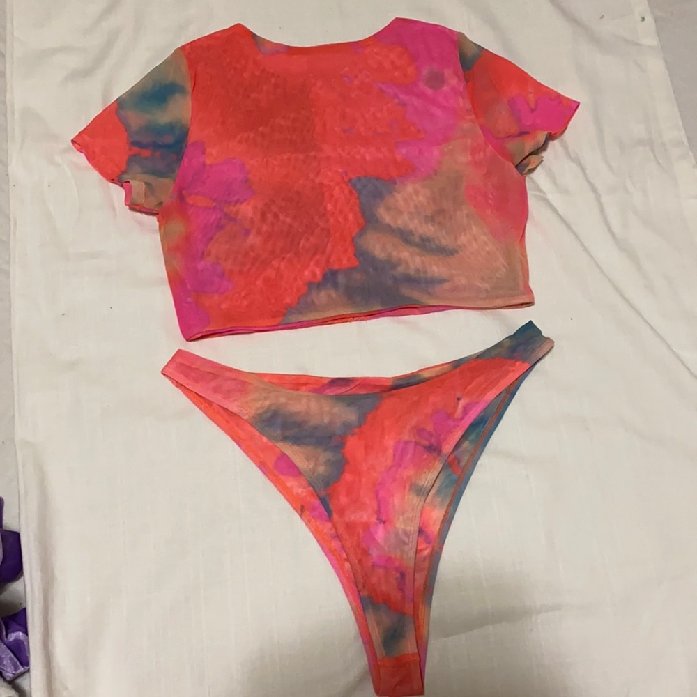 2 piece Orange TieDye